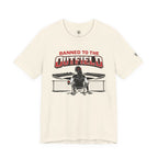 Banned to the Outfield Womans Baseball Tee – Funny Coach/Player Sideline Shirt