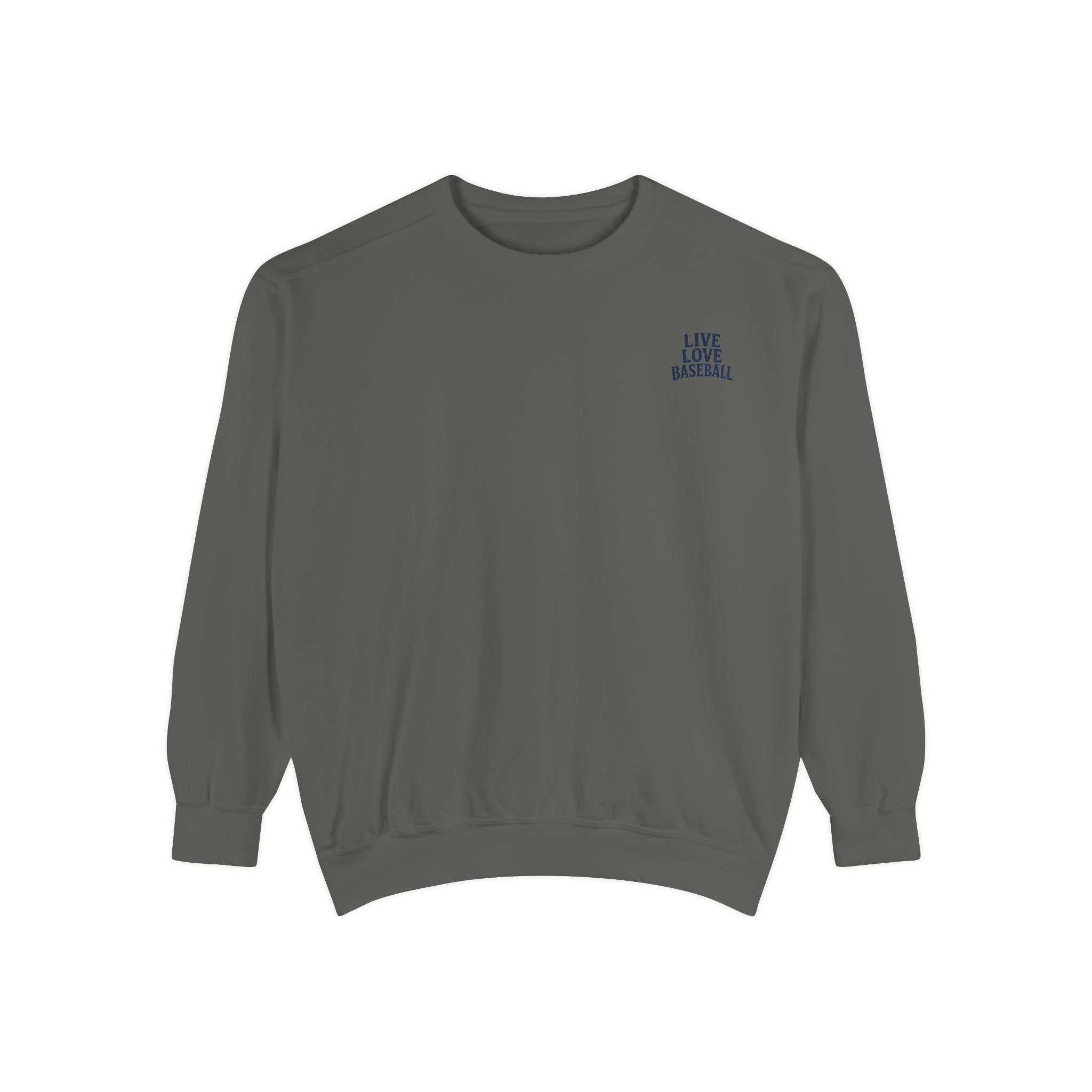 Baseball Sweatshirt — "Live Love Baseball" Vintage Sunset Crewneck Unisex