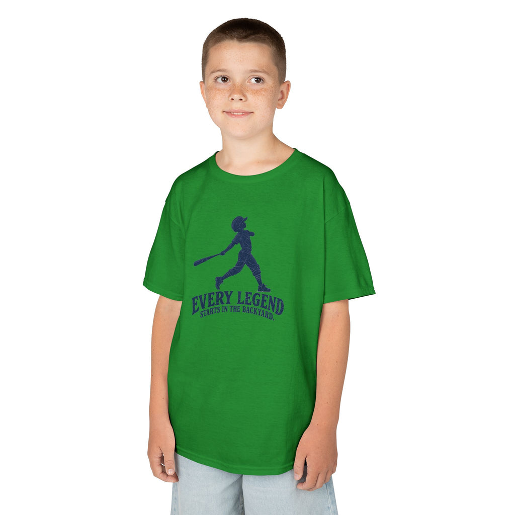 Kids T-Shirt — "Every Legend Starts in the Backyard" Baseball Tee