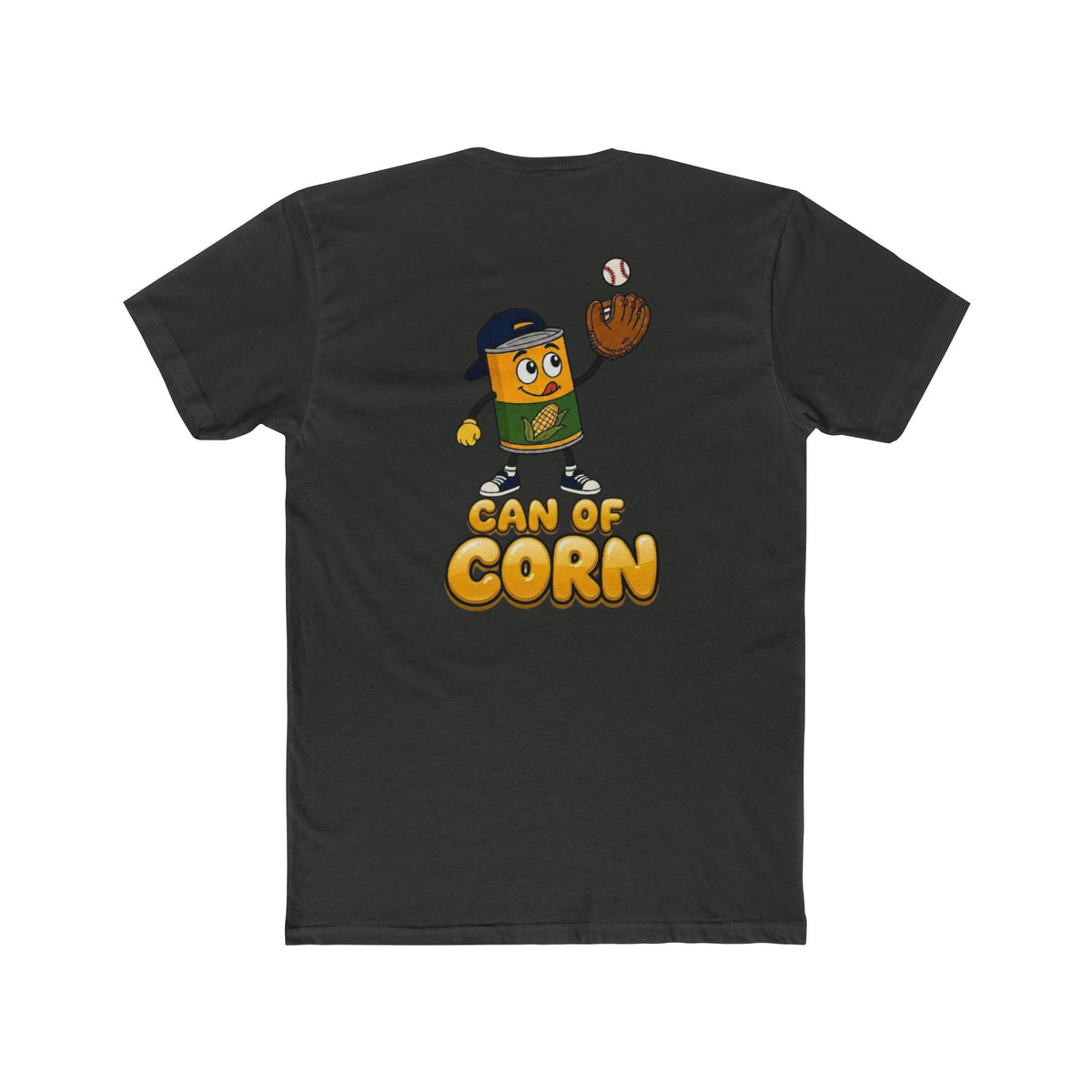 Can of Corn Baseball T‑Shirt - Two Sided
