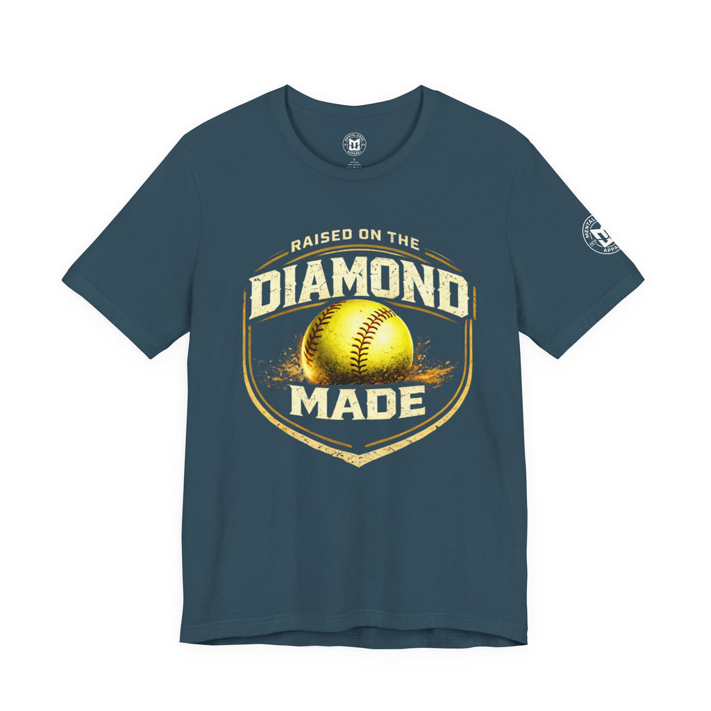 Raised on the Diamond Made Softball Tee