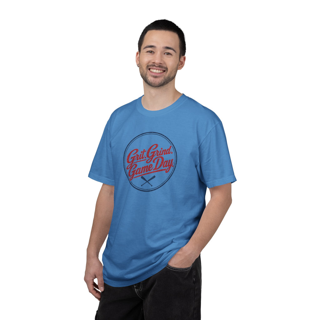 Adult Unisex  "Grit Grind Game Day" Comfort Colors Baseball Graphic Tee
