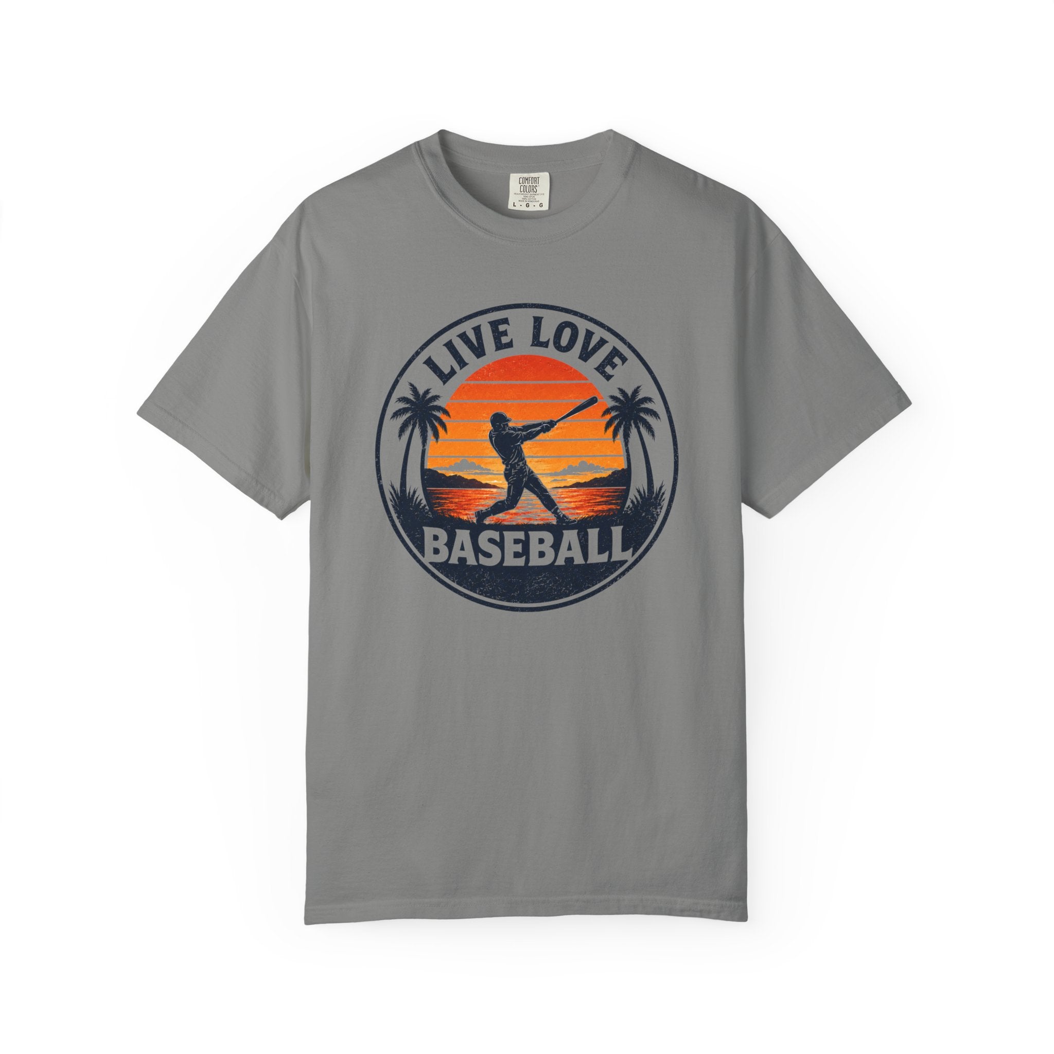 Live Love Baseball Unisex Garment-Dyed T-shirt