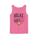 Relax... She's 15 Softball Parents Tank Top