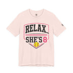 'Relax... She's 8' Softball Parents Tee