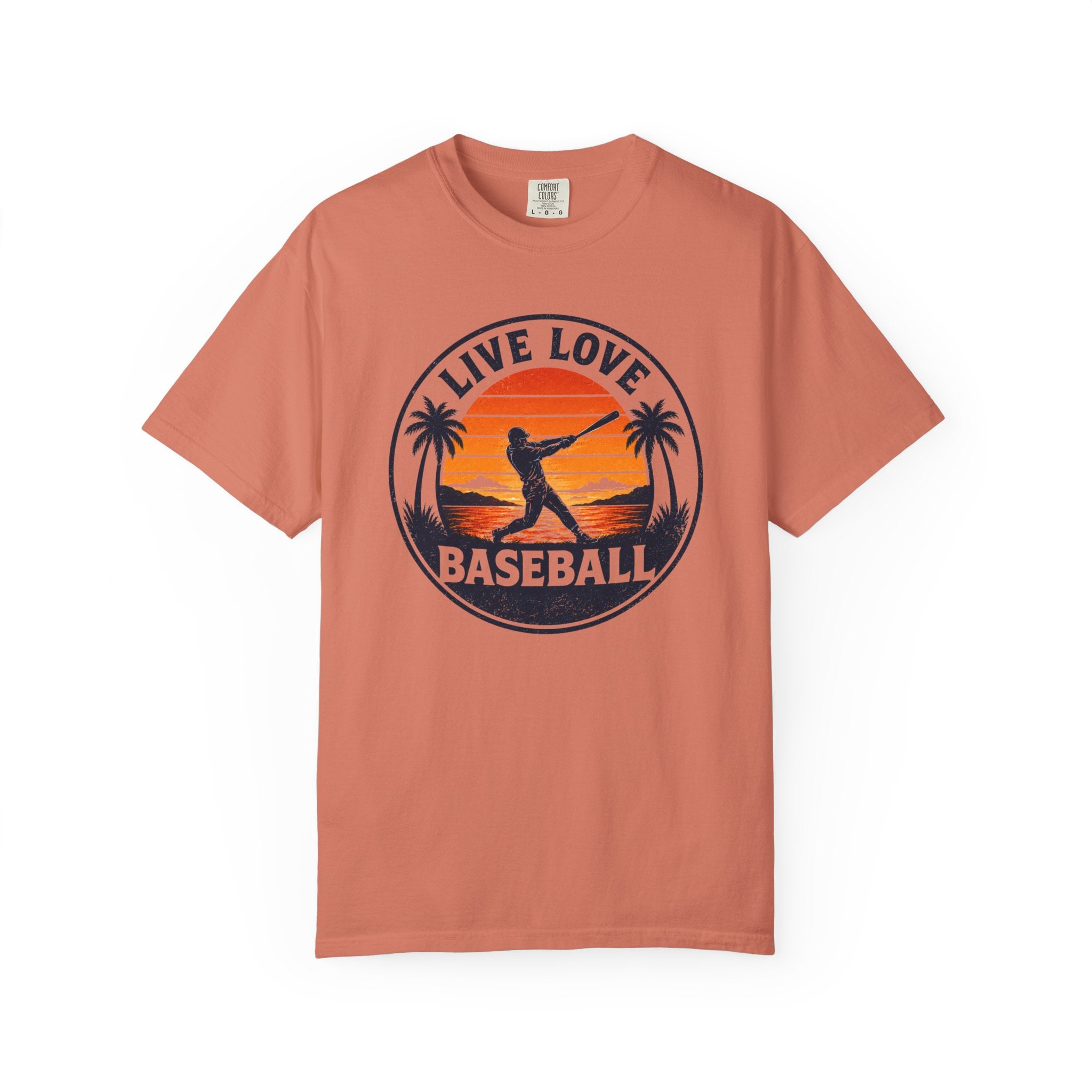 Live Love Baseball Unisex Garment-Dyed T-shirt