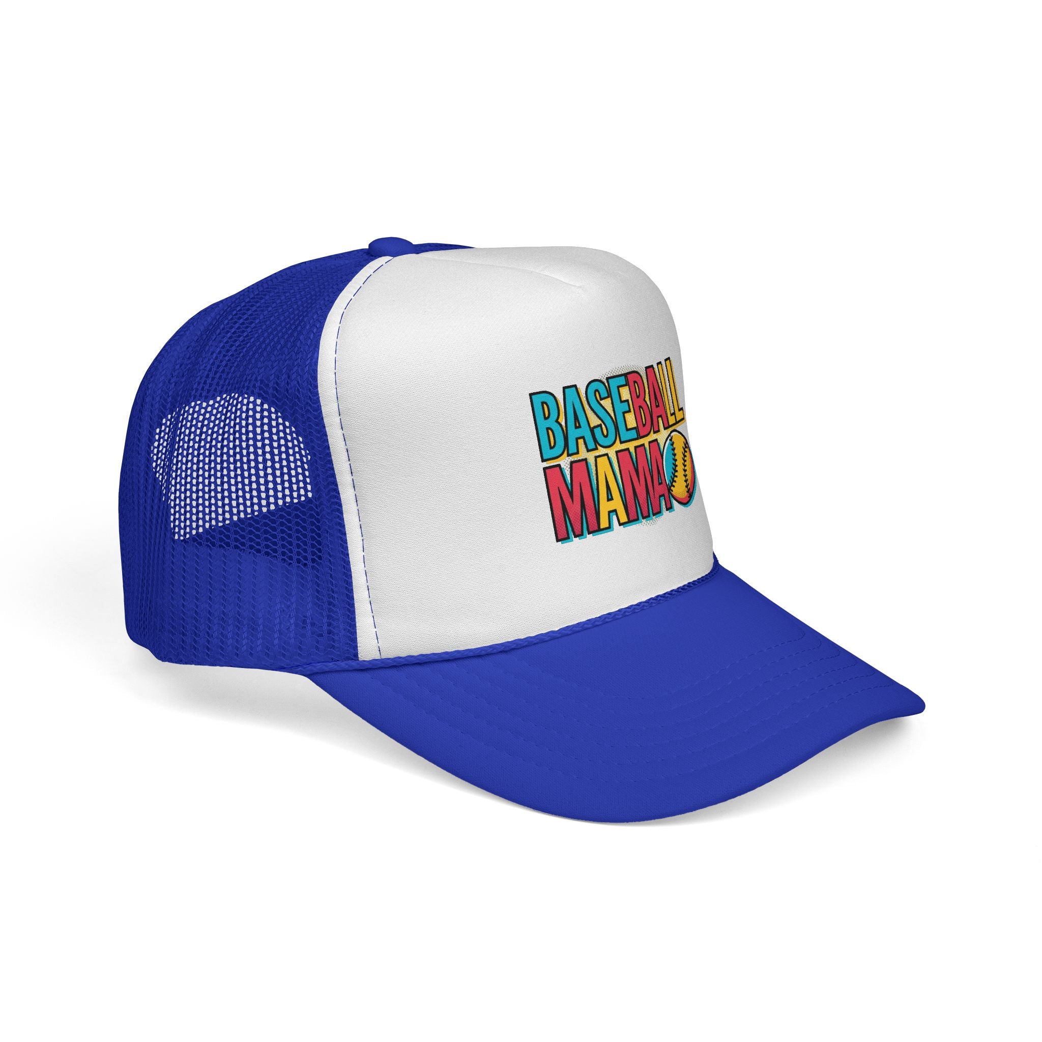 Baseball Mama Trucker Cap – Retro Colorful Softball Mom Hat