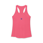 Relax He's 7 Baseball Mom Racerback Tank - Blue