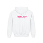 Youth Hoodie – 'ME' Pink Shield Front & "Mental Edge" Back Athletic Logo