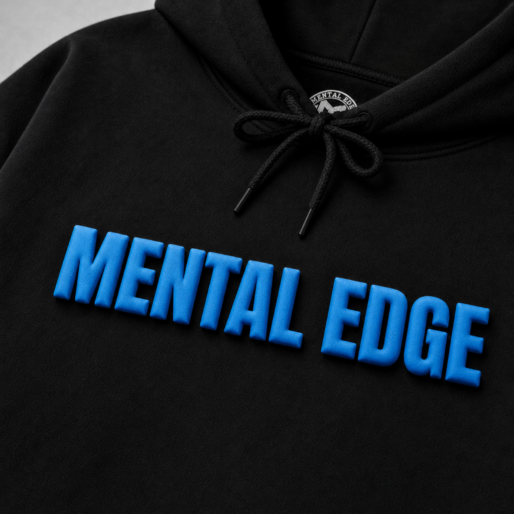 The Mental Edge Neon Blue Puff Hoodie