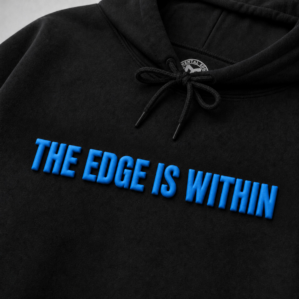 THE EDGE IS WITHIN Neon Blue Hoodie