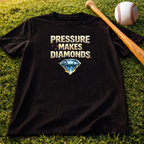 Youth 'Pressure Makes Diamonds' Baseball T‑Shirt