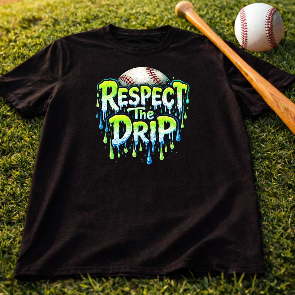 Kids Baseball T‑Shirt "Respect the Drip"