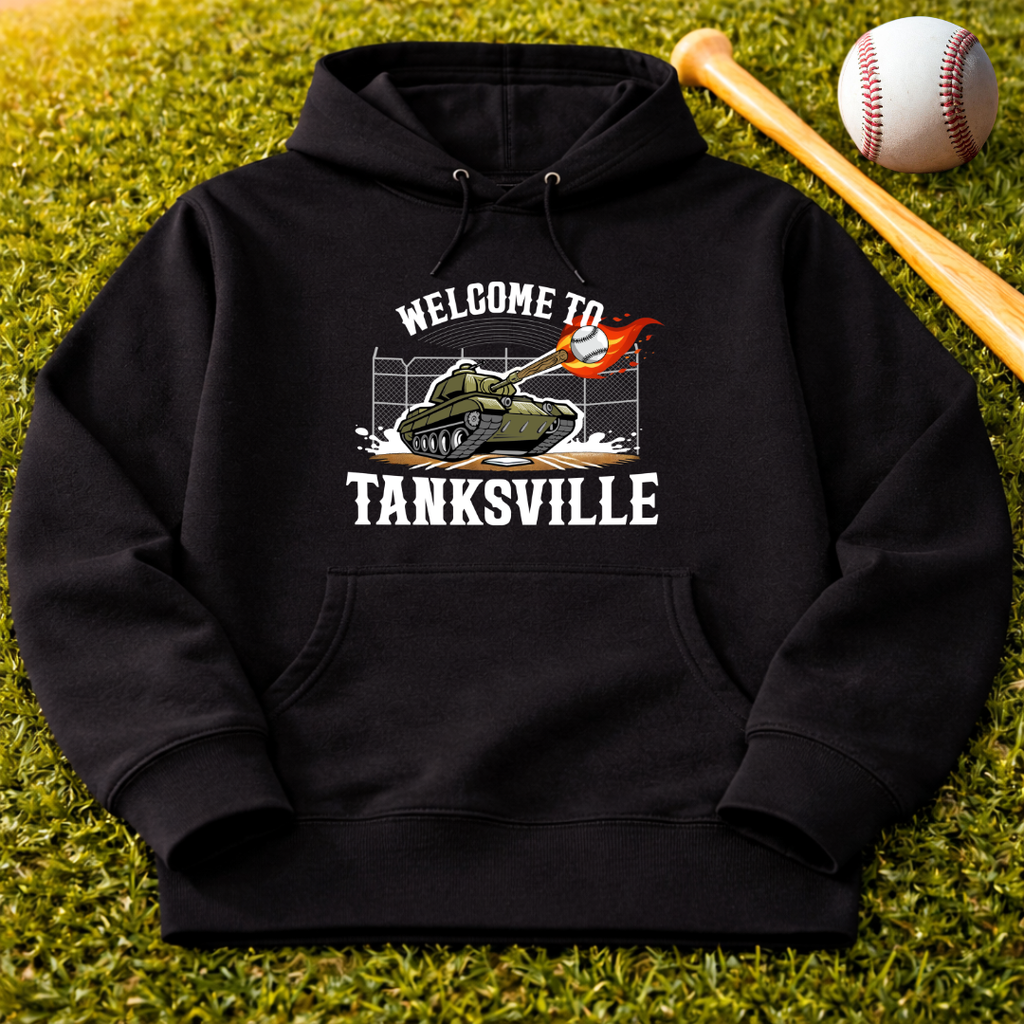 'Welcome to Tanksville' Military Tank Graphic Sweatshirt