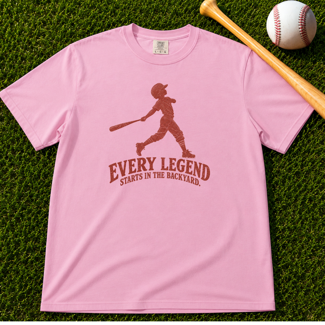 Adult Unisex "Every Legend Starts in the Backyard" Garment-Dyed T-shirt