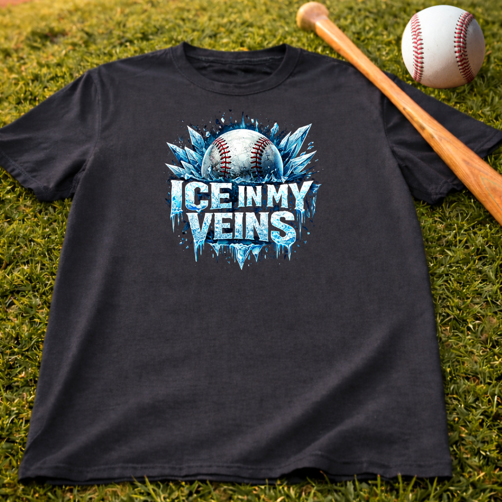 'Ice in my Veins' Youth Baseball T‑Shirt