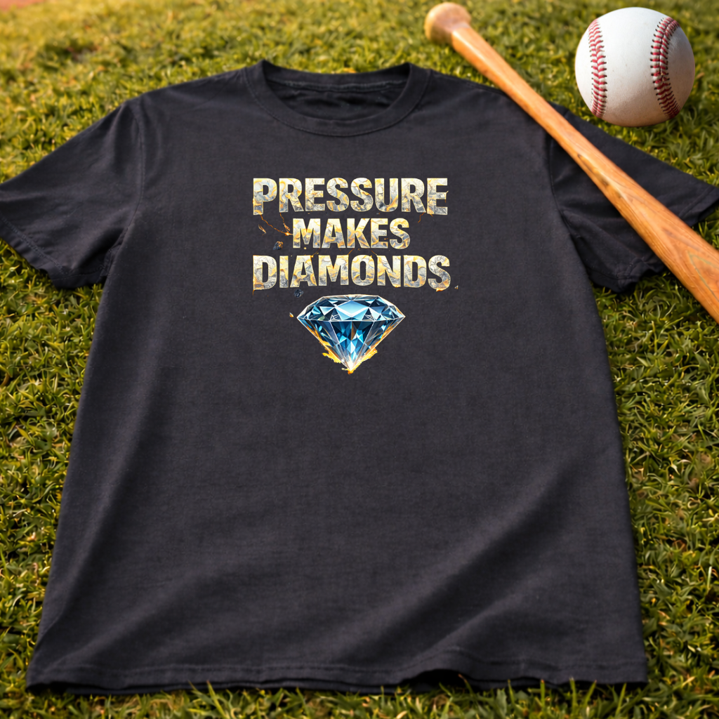 Youth 'Pressure Makes Diamonds' Baseball T‑Shirt