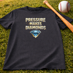 Youth 'Pressure Makes Diamonds' Baseball T‑Shirt