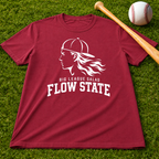 Flow State White Logo T-Shirt — Retro Athlete Graphic Tee