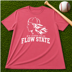 Flow State White Logo T-Shirt — Retro Athlete Graphic Tee