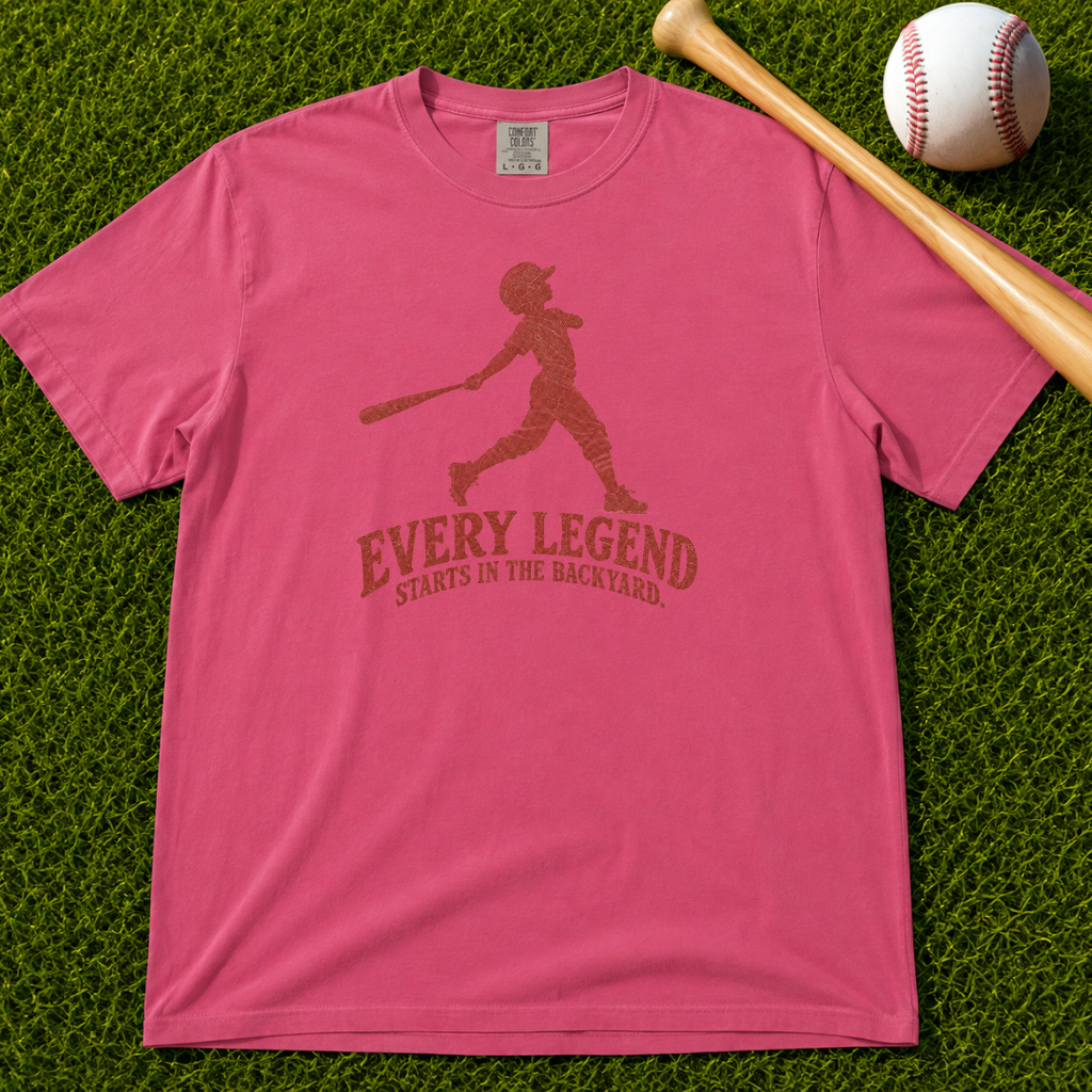 Adult Unisex "Every Legend Starts in the Backyard" Garment-Dyed T-shirt