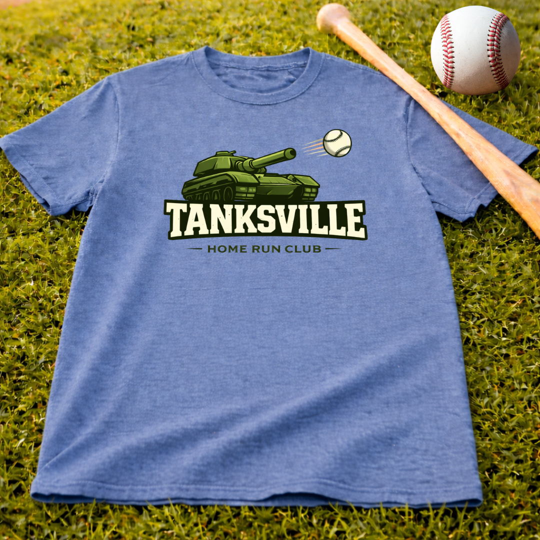 Tanksville Baseball T‑Shirt — "Home Run Club" Graphic Tee