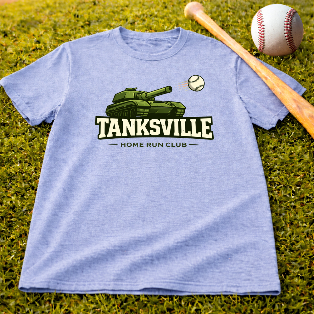 Tanksville Baseball T‑Shirt — "Home Run Club" Graphic Tee