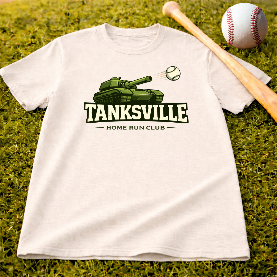 Tanksville Baseball T‑Shirt — "Home Run Club" Graphic Tee