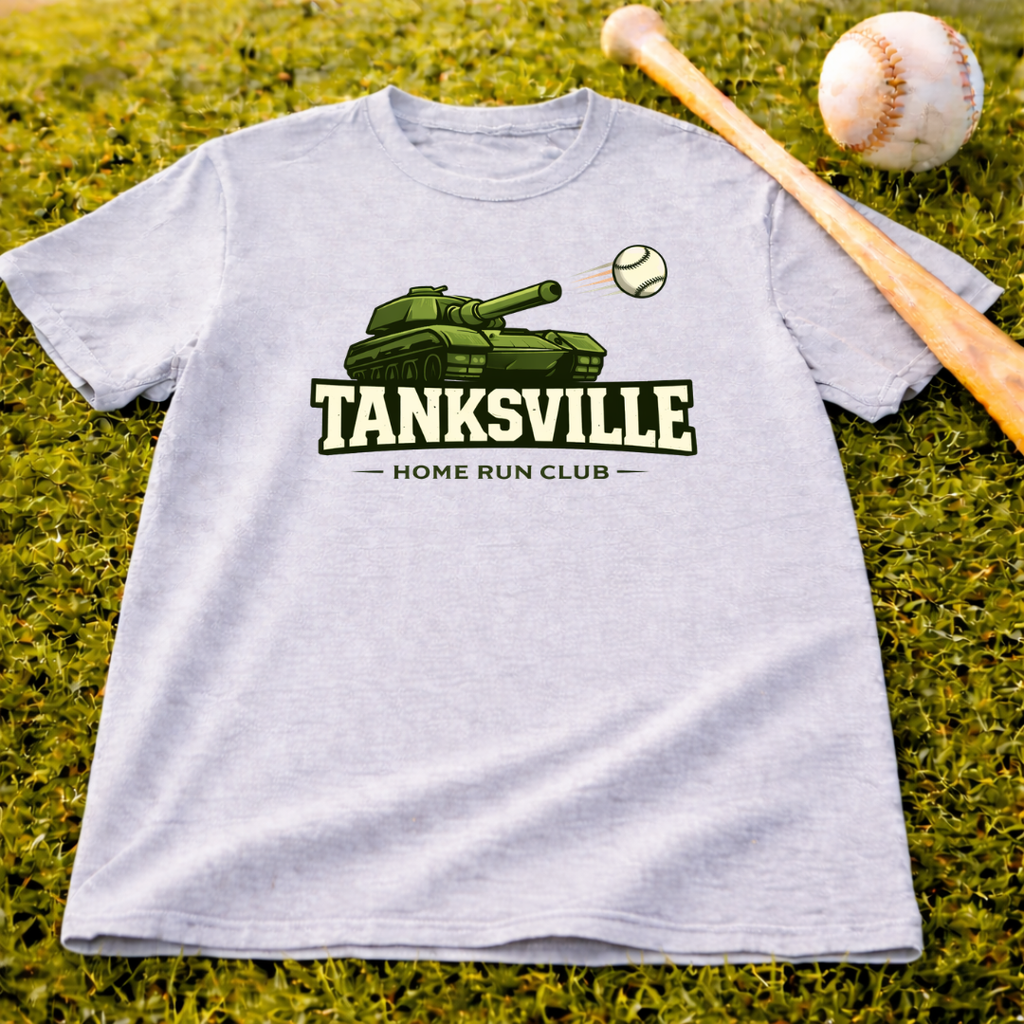 Tanksville Baseball T‑Shirt — "Home Run Club" Graphic Tee