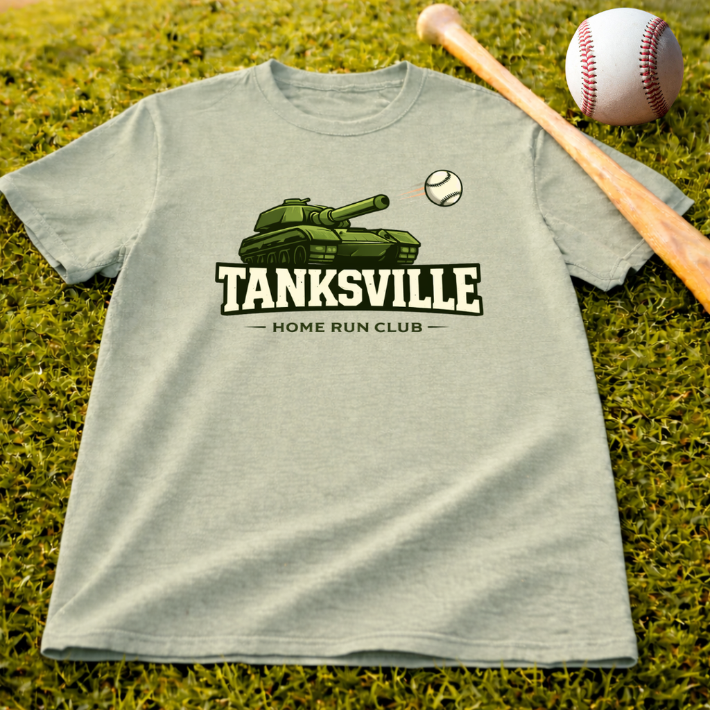 Tanksville Baseball T‑Shirt — "Home Run Club" Graphic Tee