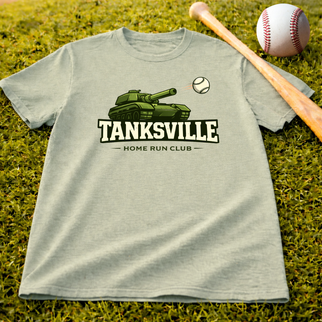 Tanksville Baseball T‑Shirt — "Home Run Club" Graphic Tee