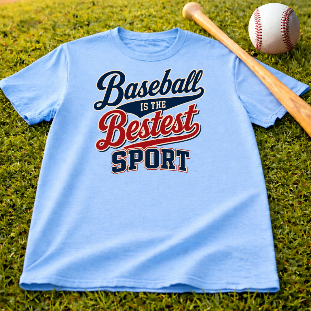 Kids Baseball Tee - "Baseball is the Bestest Sport" Vintage Graphic