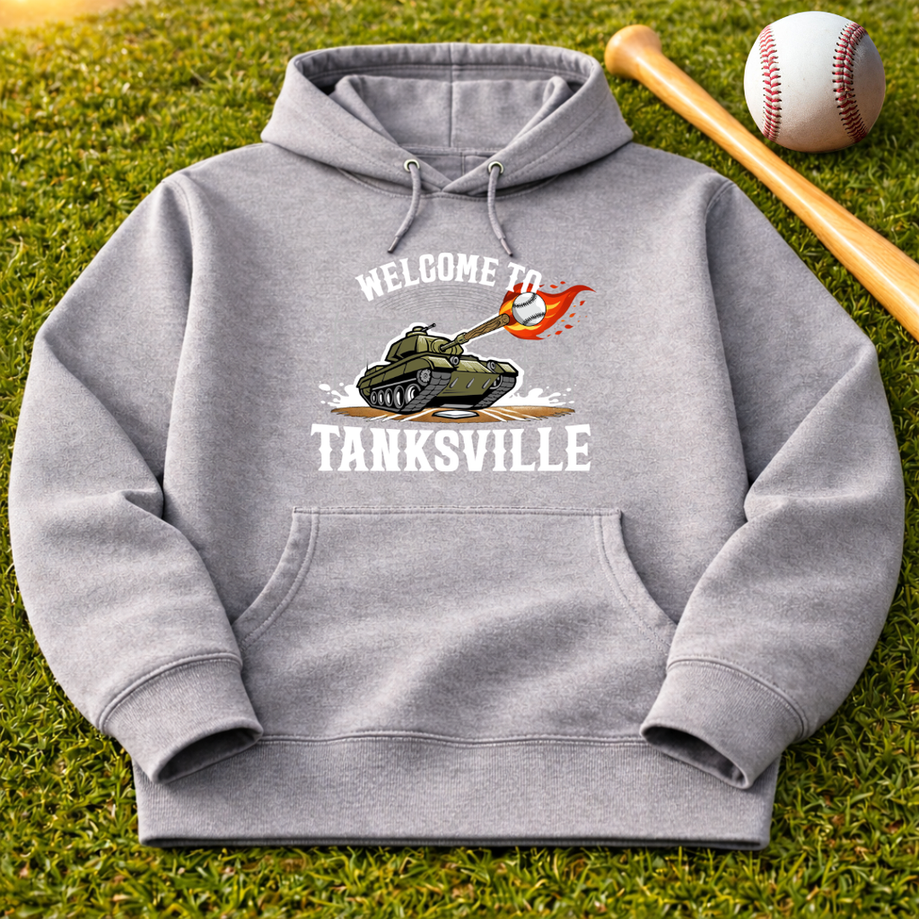 'Welcome to Tanksville' Military Tank Graphic Sweatshirt