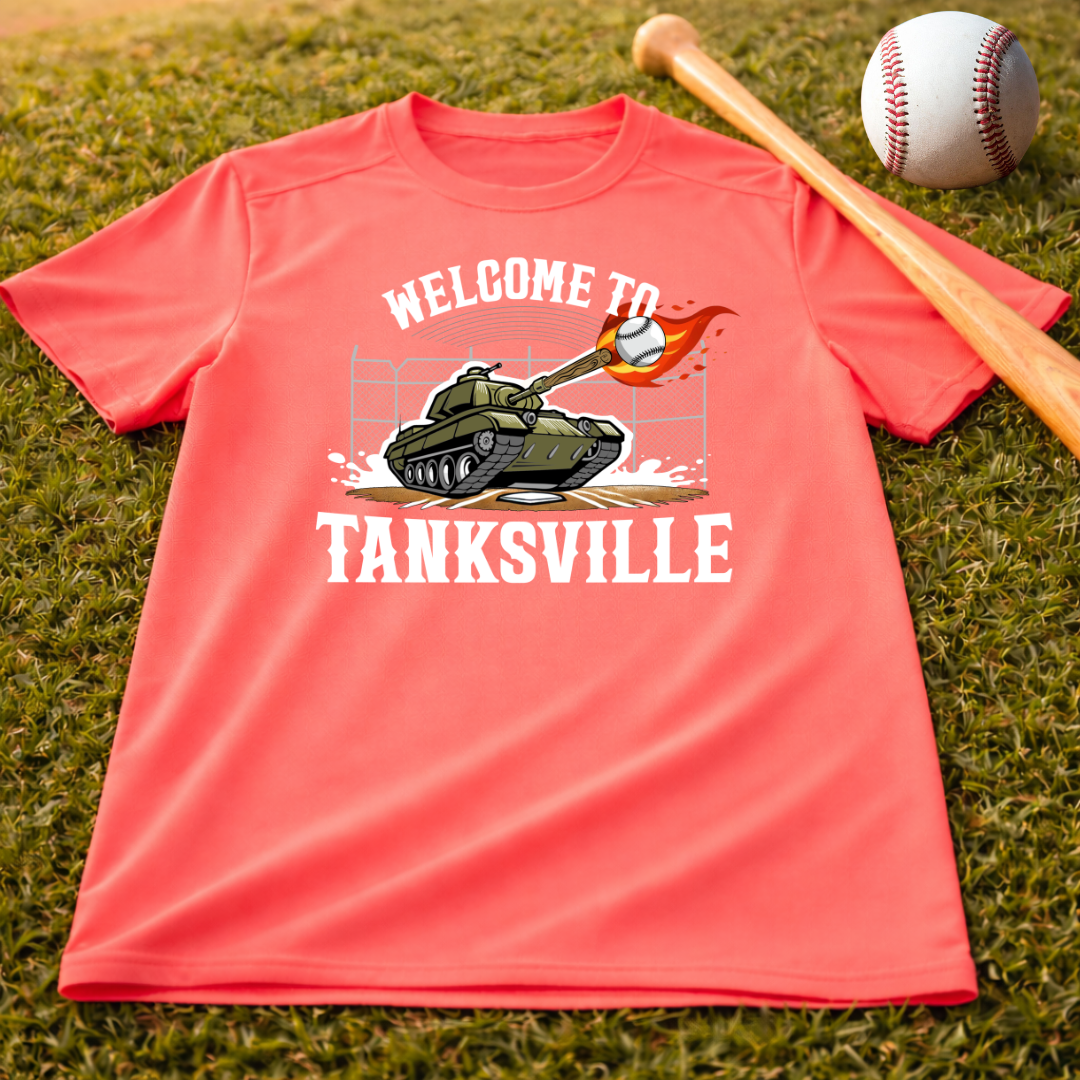 Youth Welcome To Tanksville Sport Tek Tee