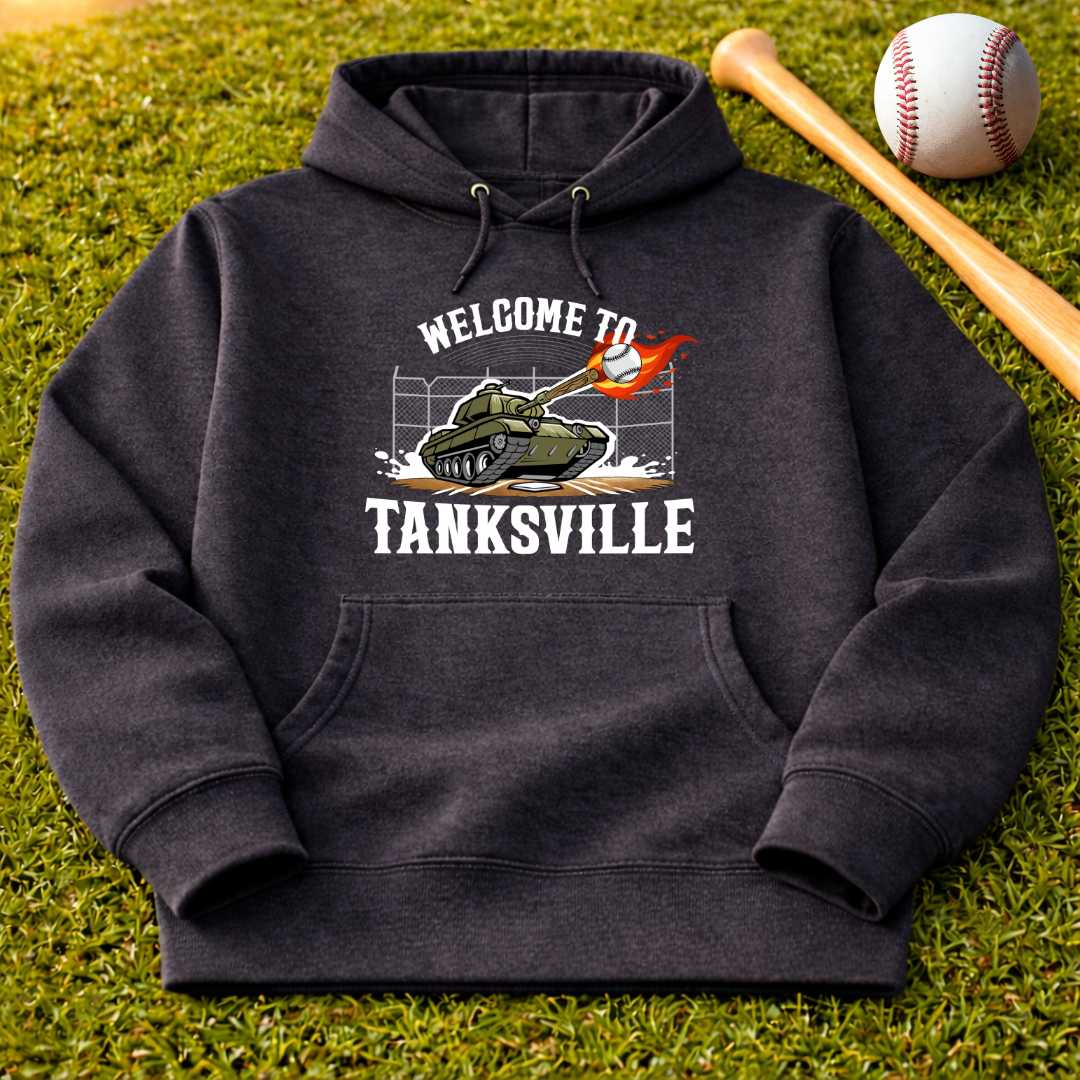 'Welcome to Tanksville' Military Tank Graphic Sweatshirt