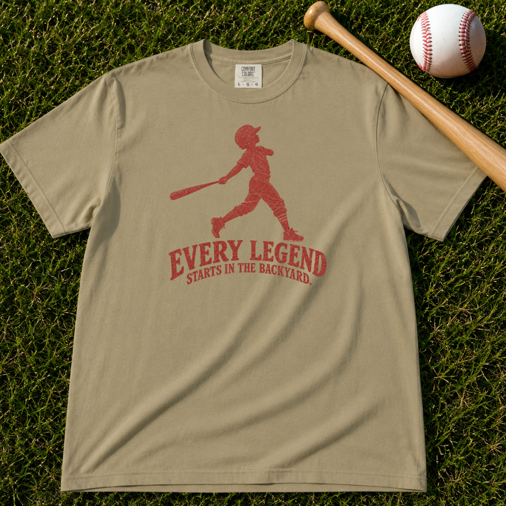 Adult Unisex "Every Legend Starts in the Backyard" Garment-Dyed T-shirt