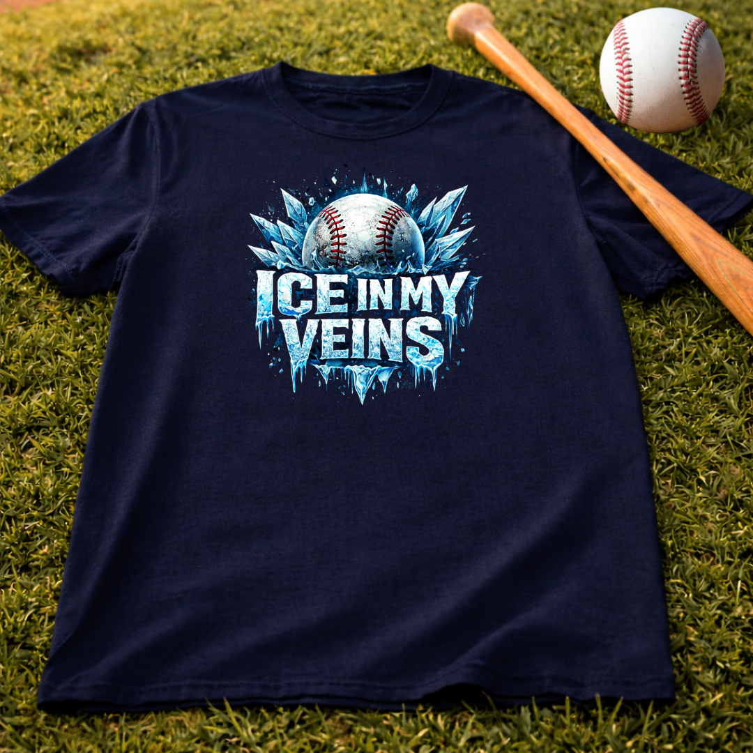 'Ice in my Veins' Youth Baseball T‑Shirt