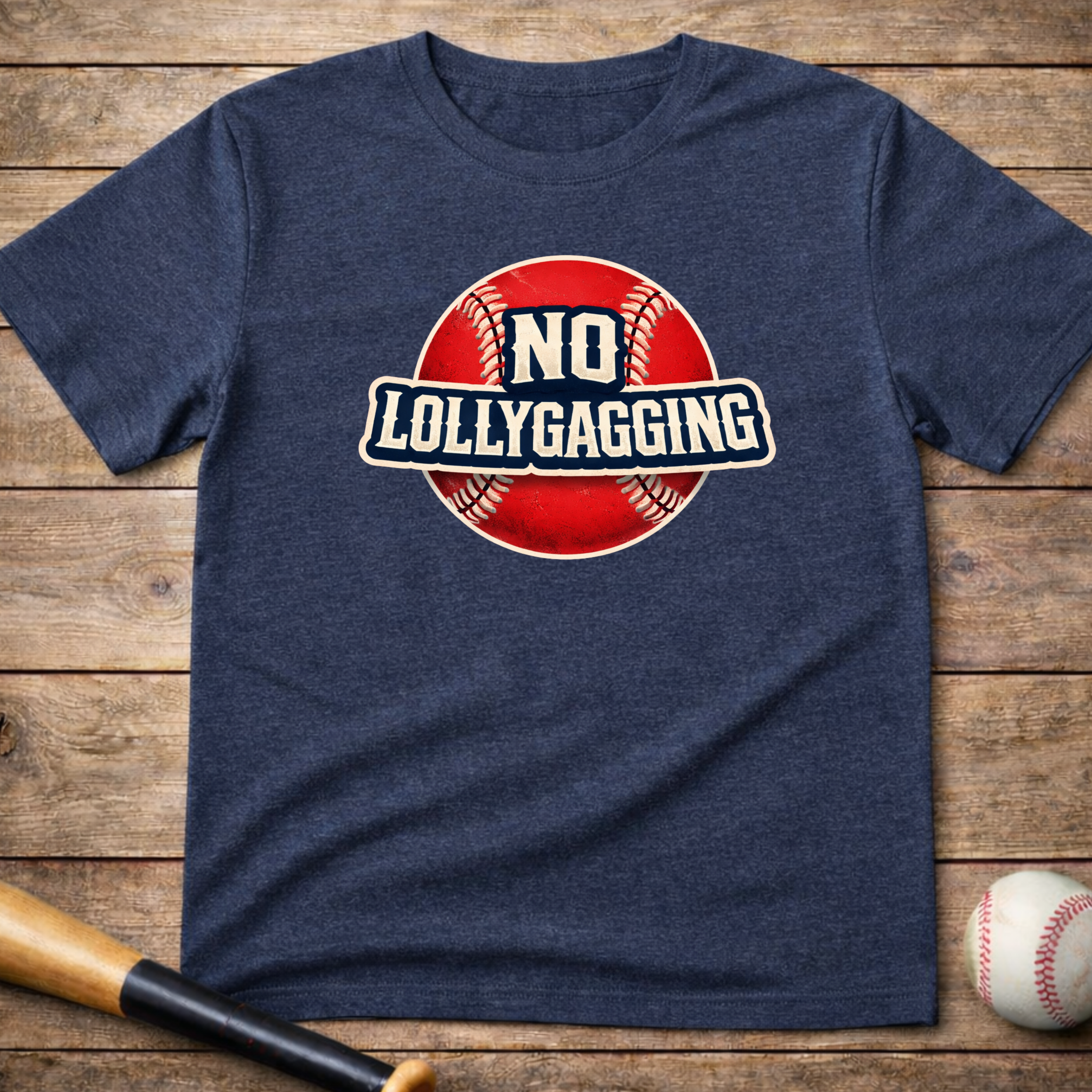No Lollygagging Baseball T-Shirt — Vintage Sports Graphic Tee