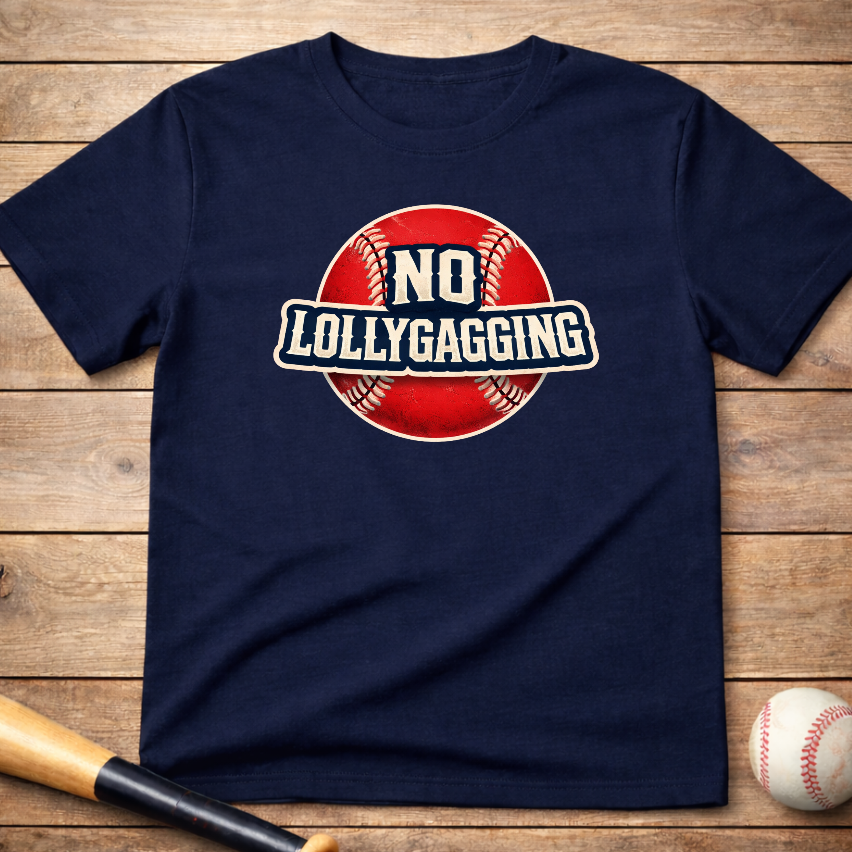 No Lollygagging Baseball T-Shirt — Vintage Sports Graphic Tee