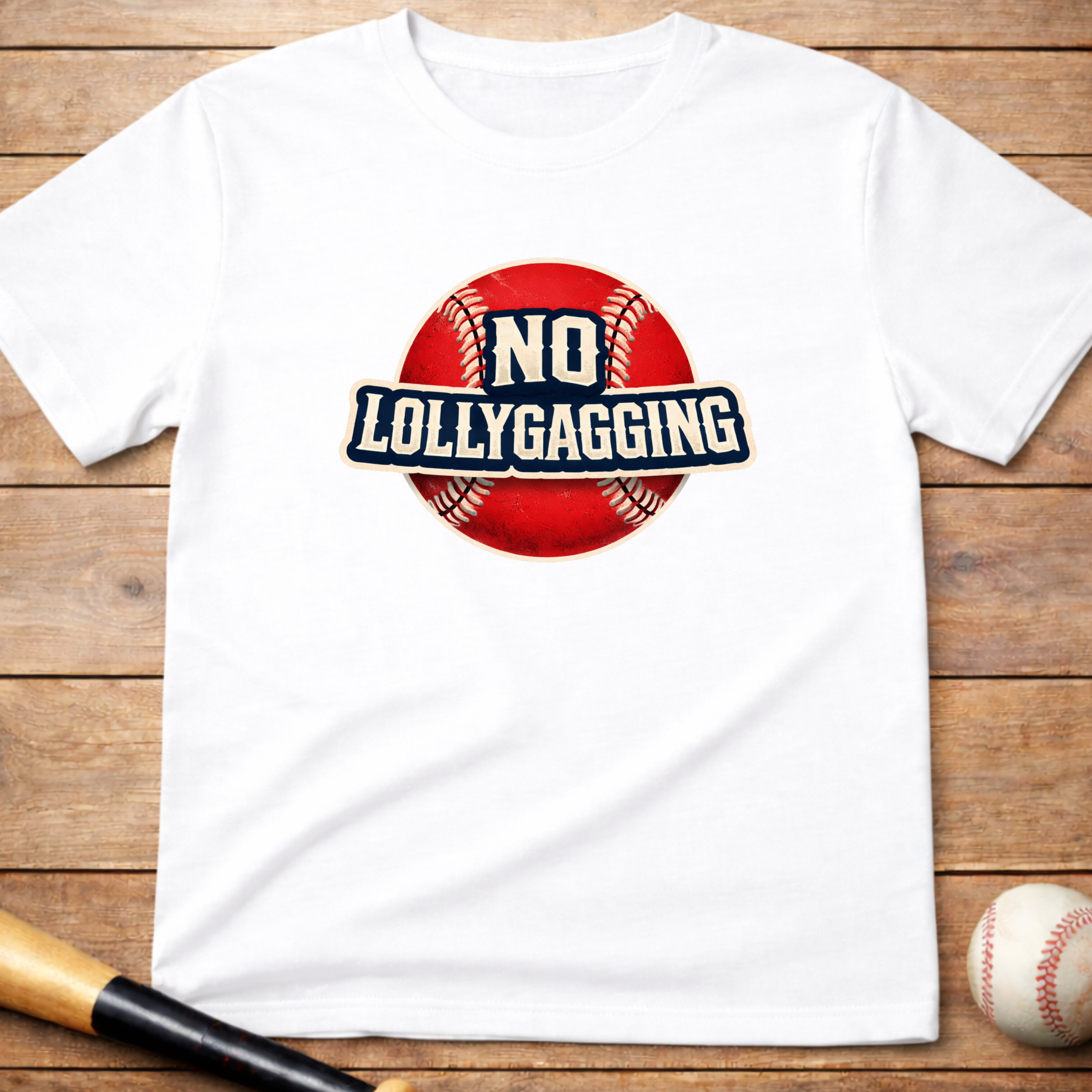 No Lollygagging Baseball T-Shirt — Vintage Sports Graphic Tee