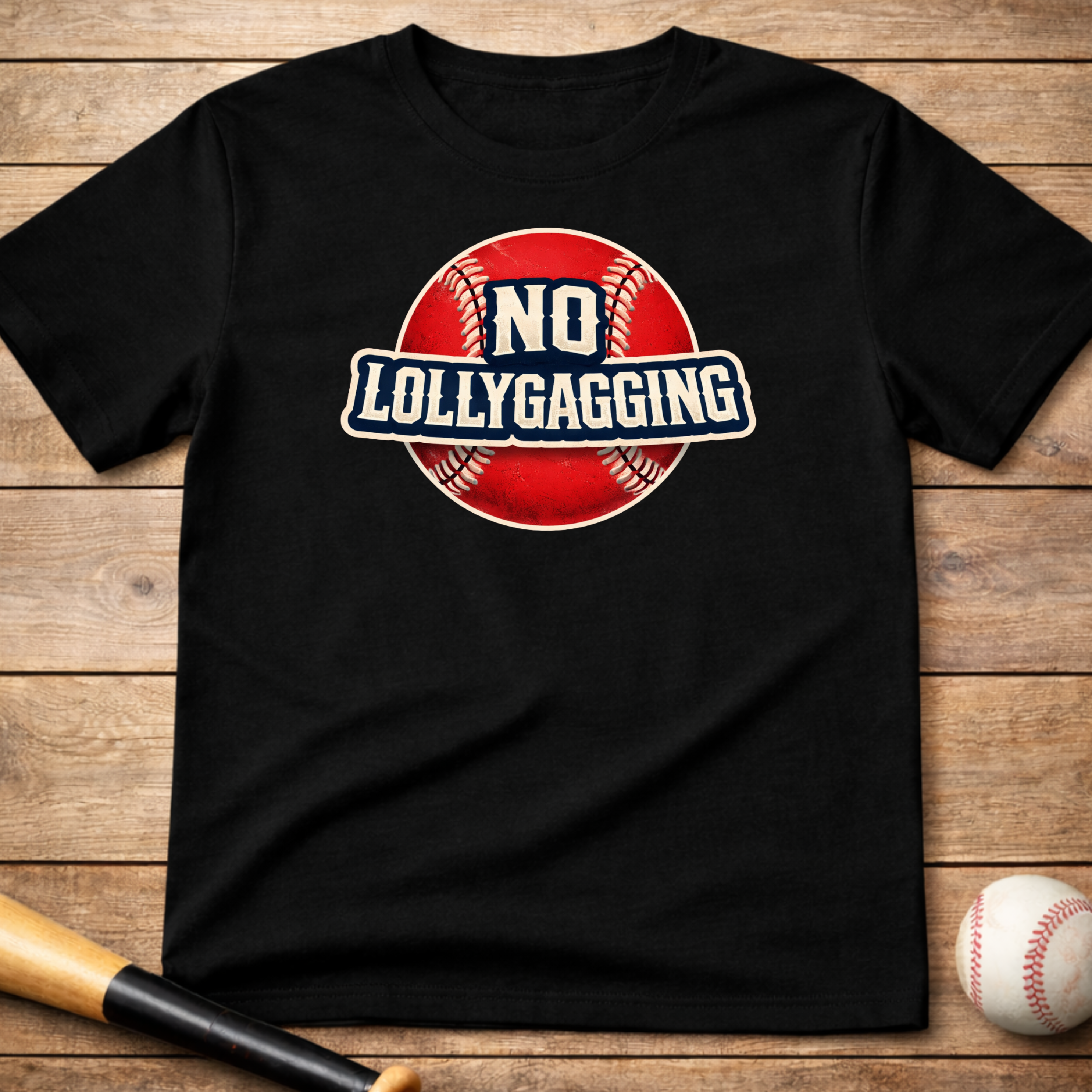 No Lollygagging Baseball T-Shirt — Vintage Sports Graphic Tee