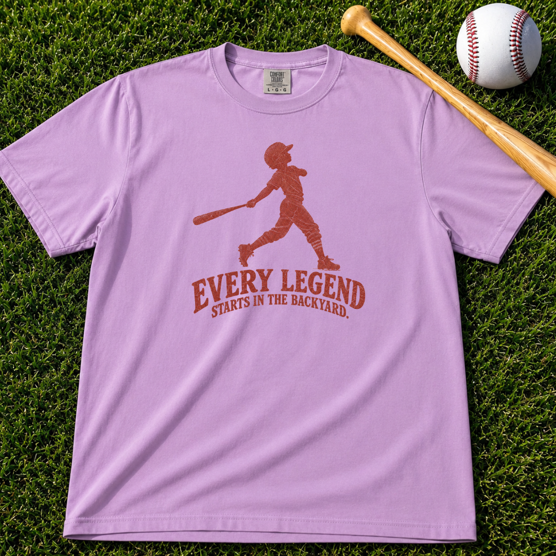 Adult Unisex "Every Legend Starts in the Backyard" Garment-Dyed T-shirt