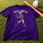 Still Got It Skeleton Baseball Tee — Vintage Baseball T‑Shirt for Fans