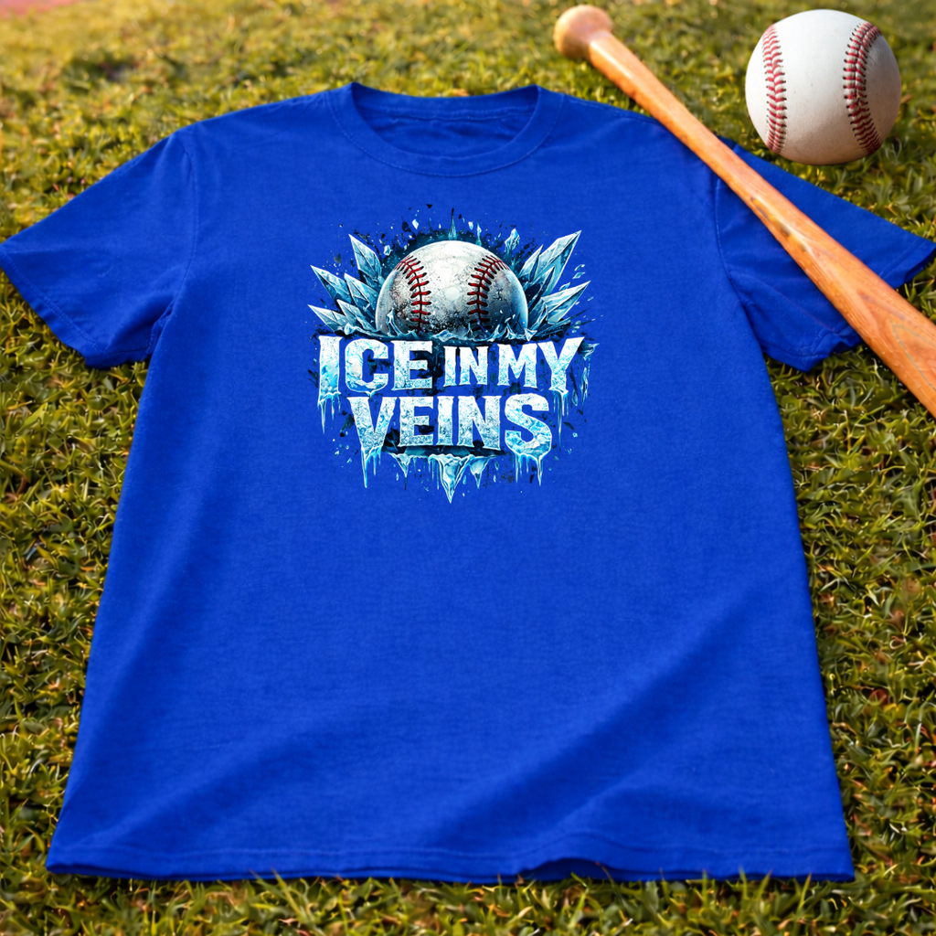 'Ice in my Veins' Youth Baseball T‑Shirt