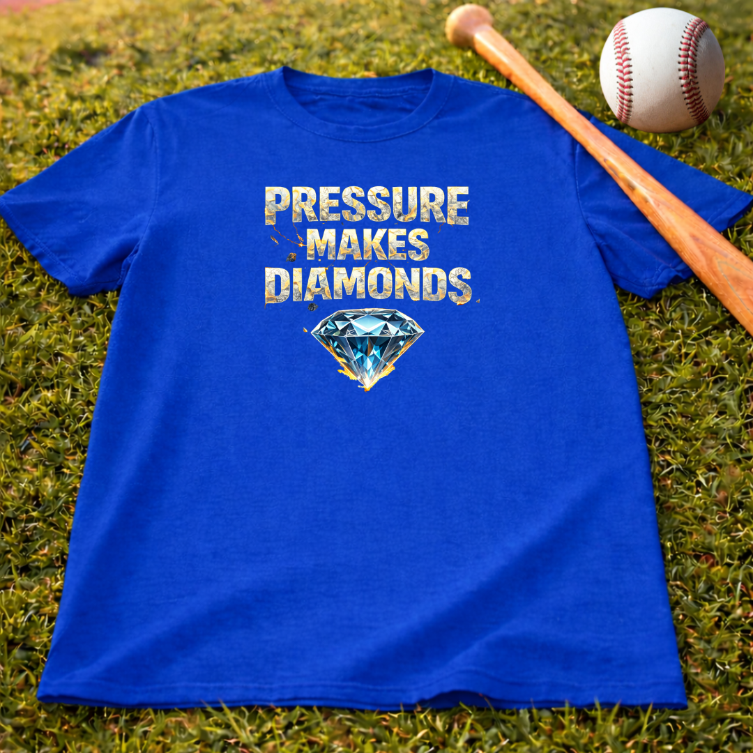 Youth 'Pressure Makes Diamonds' Baseball T‑Shirt