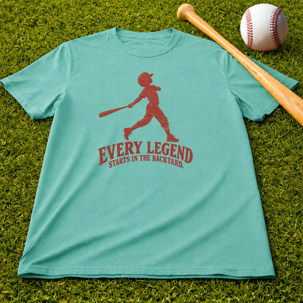 Adult Unisex "Every Legend Starts in the Backyard" Garment-Dyed T-shirt
