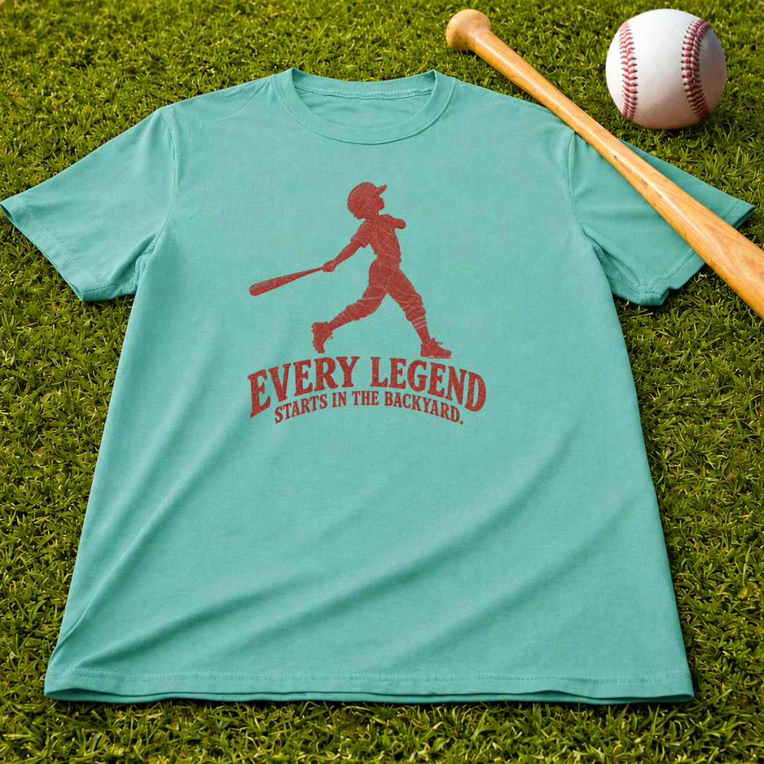 Adult Unisex "Every Legend Starts in the Backyard" Garment-Dyed T-shirt