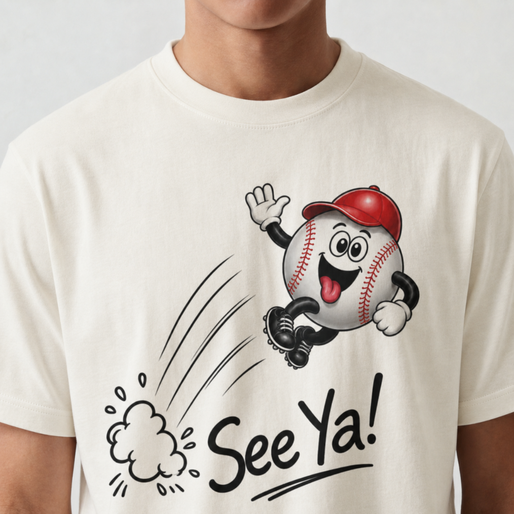 See Ya! Retro Cartoon Character T-Shirt - Adult Unisex