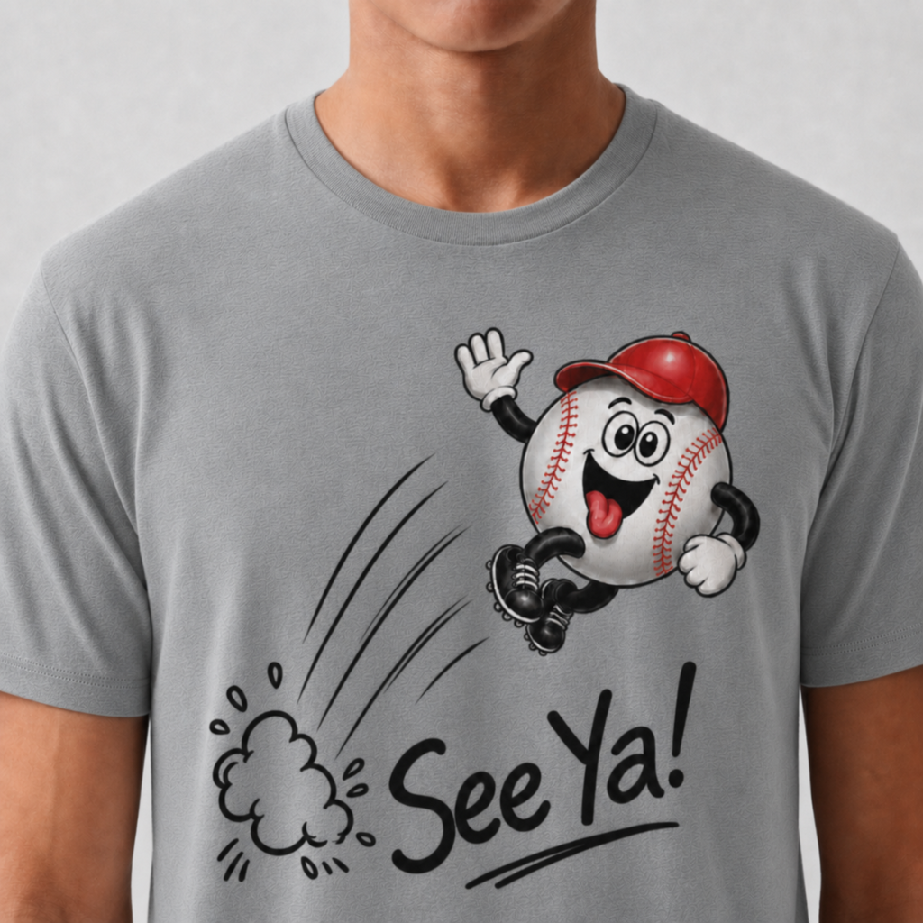 See Ya! Retro Cartoon Character T-Shirt - Adult Unisex