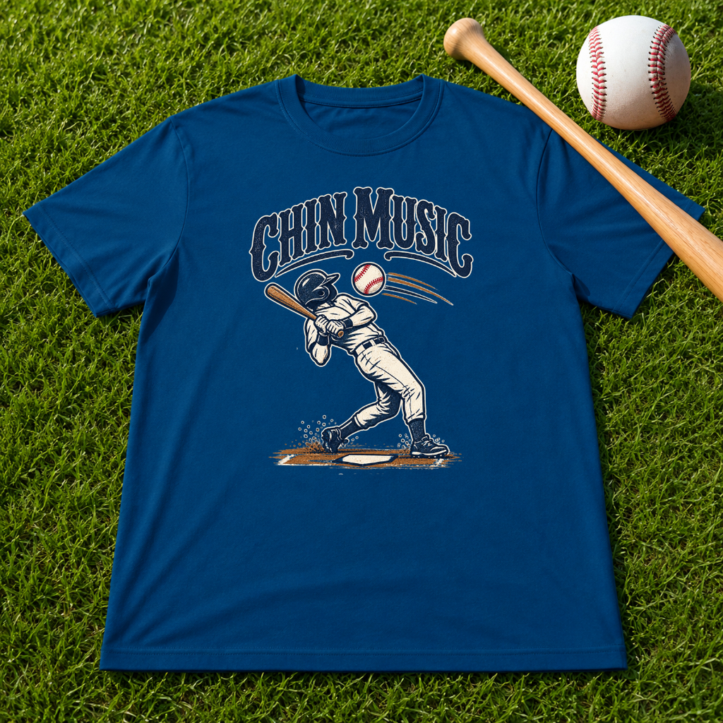 Adult "Chin Music" Baseball Pitchers Vintage Sports Next Level T-Shirt